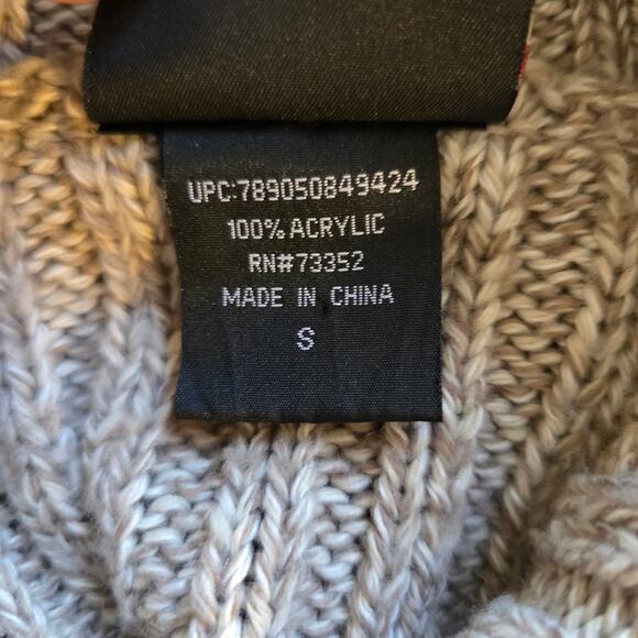 M It's Our Time Knit Long Cardigan with Wooden Buttons Y2K Women's Size S Taupe - Picture 10 of 10